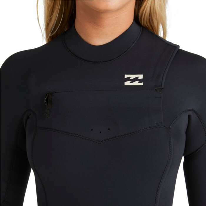 2024 Billabong Womens Synergy Natural 5/4mm Chest Zip Wetsuit ABJW100210 - Night Fall